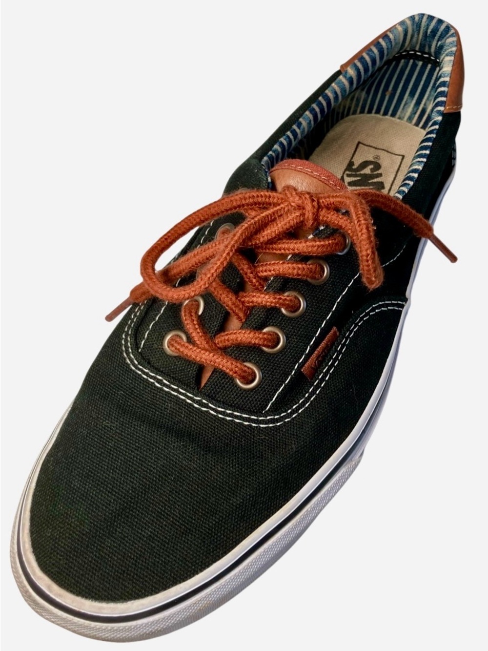 Vans Era 59 Lace Up Canvas Shoes in Black/Brown Men’s 9 1/2